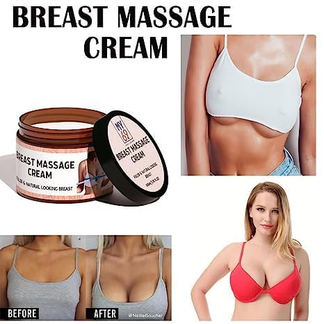 Natural Breast Enlargement Cream - 50g, Enhances Growth & Firms Breasts, Gentle Formula for Lift & Tighten - 1.76floz