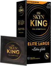 SKYN King Elite Large Size Ultra-Smooth Protection – Non-Latex, 10 Count