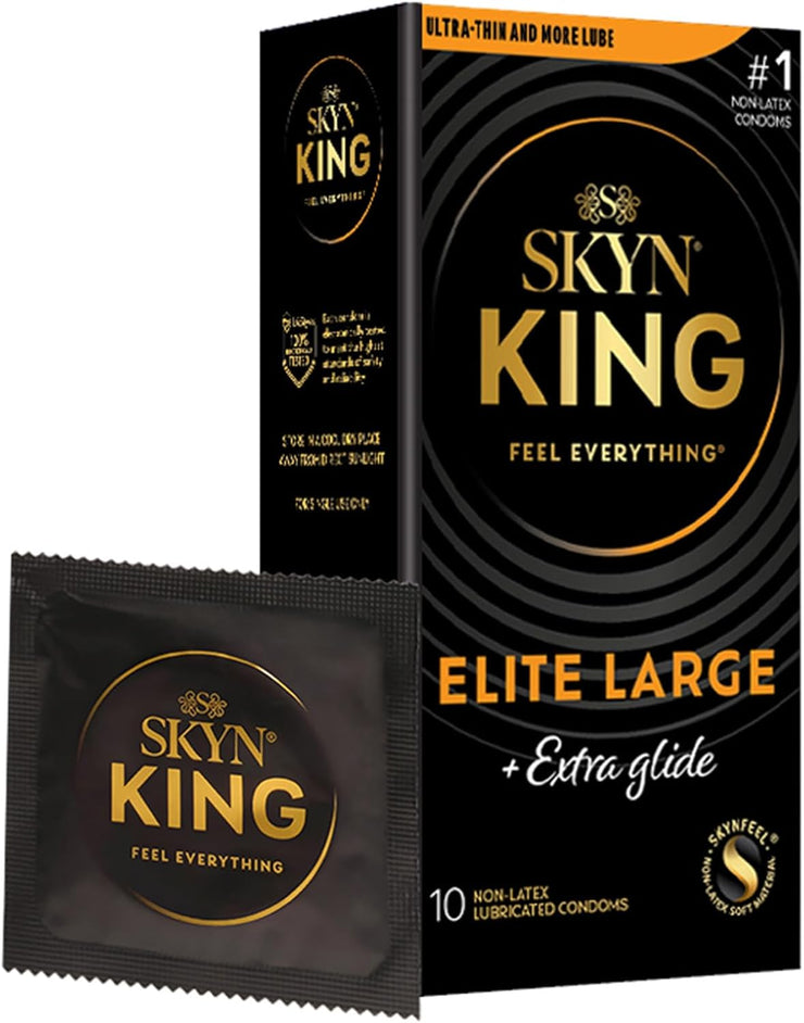 SKYN King Elite Large Size Ultra-Smooth Protection – Non-Latex, 10 Count