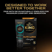 SKYN King Elite Large Size Ultra-Thin Non-Latex Protection with Extra Glide – 10 Count