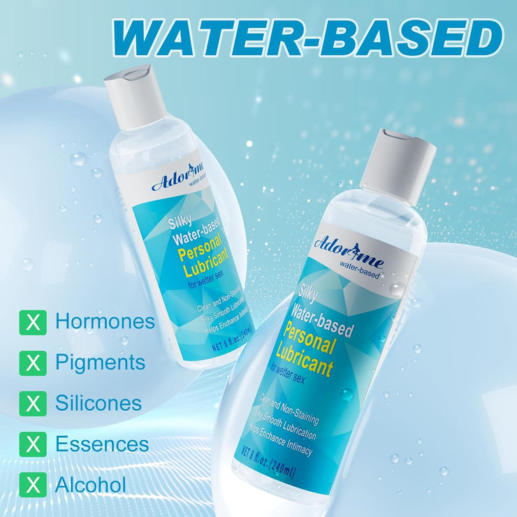 Water Based Personal Sex Lube，Adorime Long-Lasting,  Lubricant for Women & Men