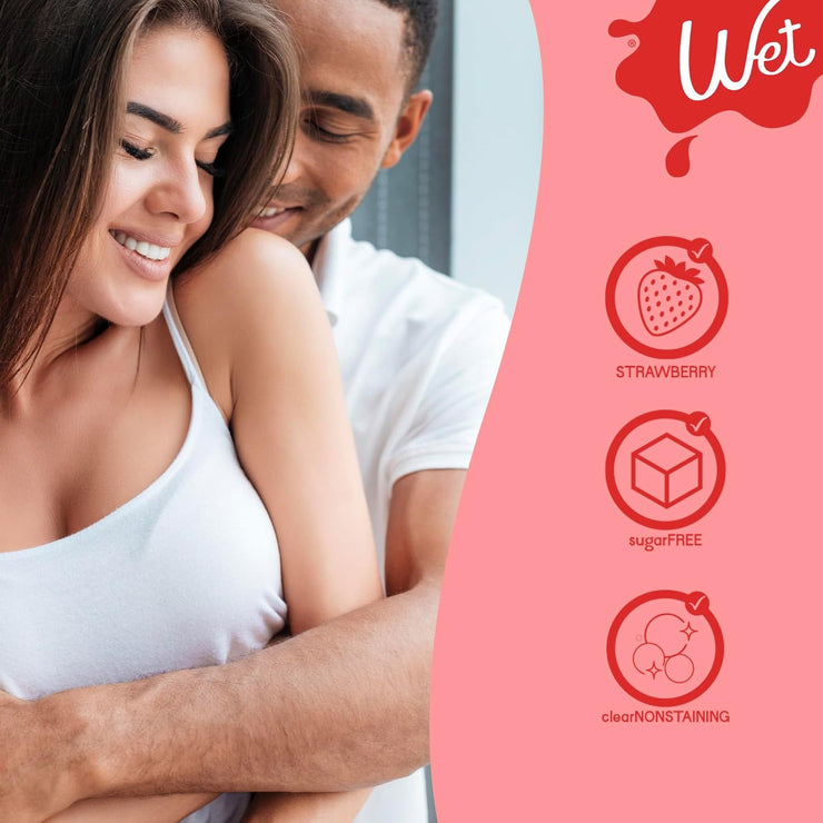 Wet Sexy Strawberry Premium Flavored Edible Lube for Men, Women
