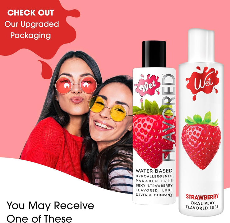Wet Sexy Strawberry Premium Flavored Edible Lube for Men, Women