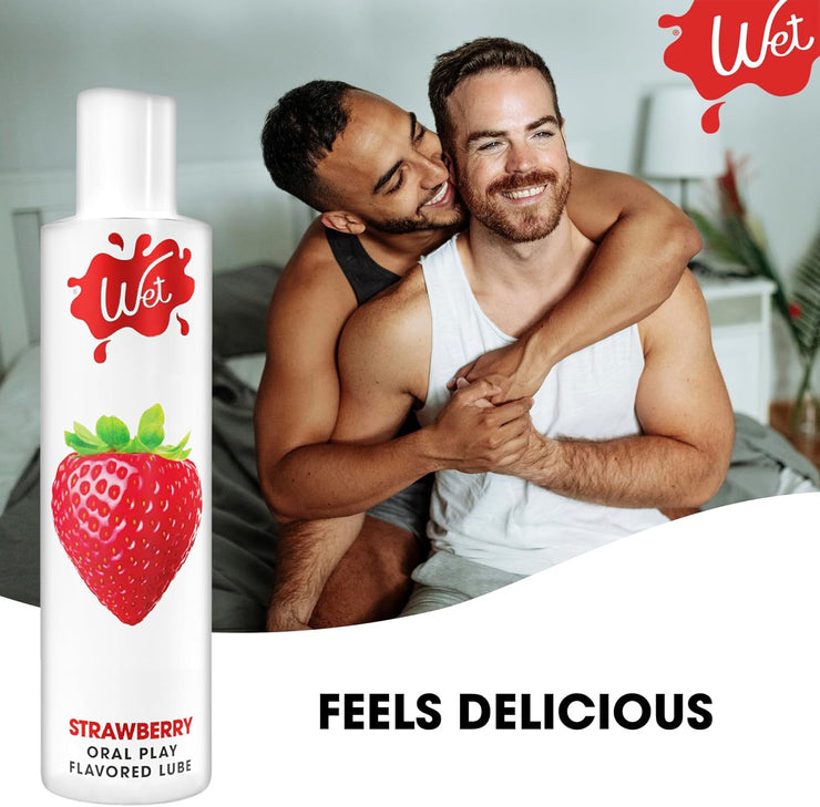 Wet Sexy Strawberry Premium Flavored Edible Lube for Men, Women