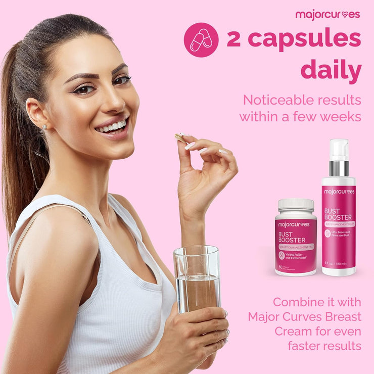Bust Booster Breast Enhancement Pills – Natural Supplement for Breast Growth