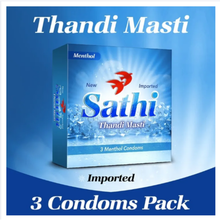 Sathi Menthol Condoms - Pack of 3